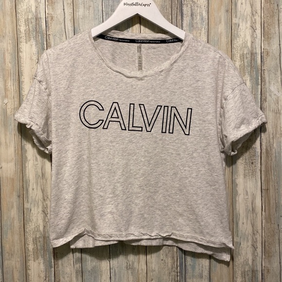 Calvin Klein performance cropped athletic T-shirts Size Medium X2 - Picture 6 of 9